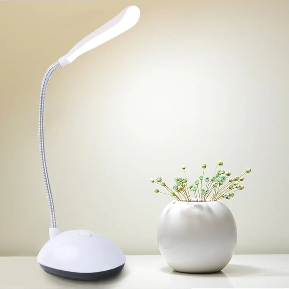 Luz LED de escritorio, lámpara de lectura con protección ocular, lámpara alimentada por batería AAA, luz nocturna creativa plegable para leer, estudiar y dormitorio