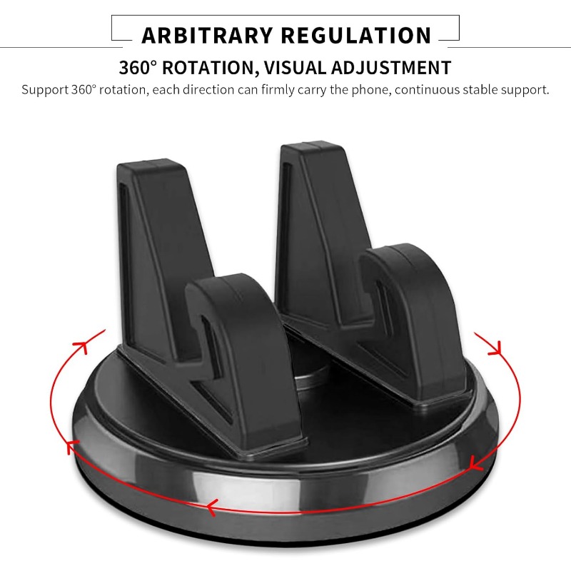 Support de téléphone de voiture rotatif à 360 degrés, support de tableau de bord avec coussinet antidérapant pour IPhone Samsung Xiaomi Huawei, accessoires de voiture