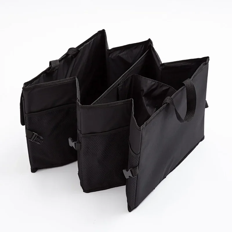 ความจุขนาดใหญ่กล่องเก็บรถ Trunk Organizer เป็นมิตรกับสิ่งแวดล้อม Super ทนทานพับเก็บสินค้าเครื่องมือรถบรรทุกอัตโนมัติ Trunk กล่อง