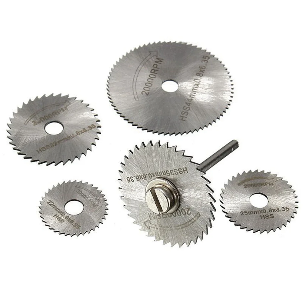 7 Mini HSS Nhỏ Lưỡi Tròn Xoay Công Cụ Dremel Cắt Kim Loại Công Cụ Điện Gỗ Đĩa Cắt Bộ Mũi Khoan