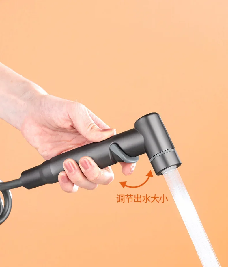 สุขอนามัยฝักบัวสําหรับห้องน้ํา Bidet หัวฝักบัว Double Outlet มุมวาล์วอุปกรณ์ห้องน้ํา Bidet Toilet Seat