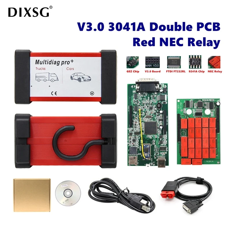 2023 Newest Multidiag Pro+ 2021.11 OBD2 Scanner for car truck Bluetooth with Double Board NEC Auto Scanner Car Diagnostic Tool