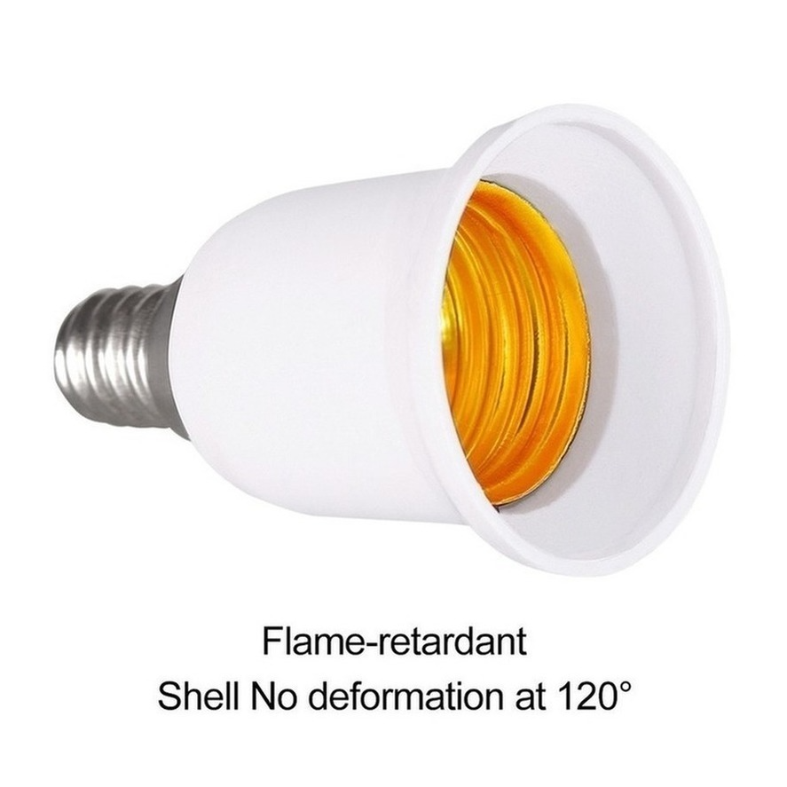 PwwQmm E14 a E27 convertidor de portalámparas convertidores de Base de enchufe ignífugo adaptador de bombilla de 220V accesorios de iluminación de conversión
