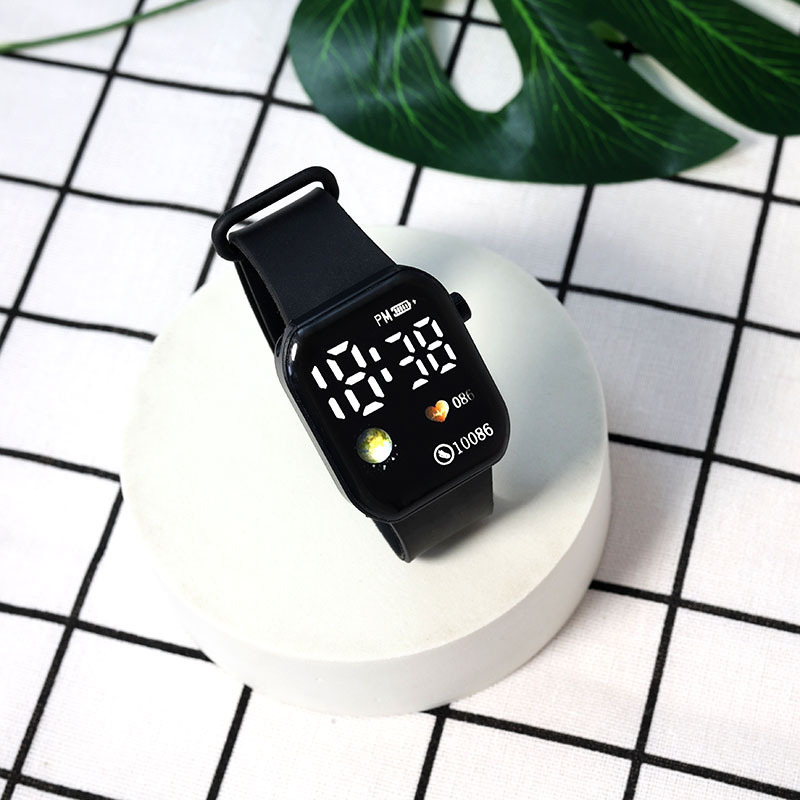 Elektronische LED-Uhr für Kinder, großer Bildschirm, digital, modisch, Freizeit, Grundschüler, Elektronik, Kinderuhren, Paaruhr