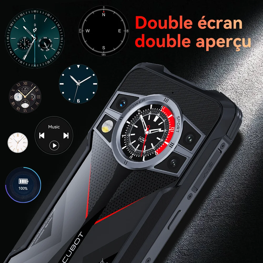Cubot KingKong 9, Helio G99, Octa-Core, 10600mAh, écran FHD+ 120 Hz 6,583", 24 Go de RAM (12 Go + 12 Go étendus), 256Go de ROM, IP68/IP69K rugged smartphone android 13, appareil photo 100MP, NFC, 4G telephone portable
