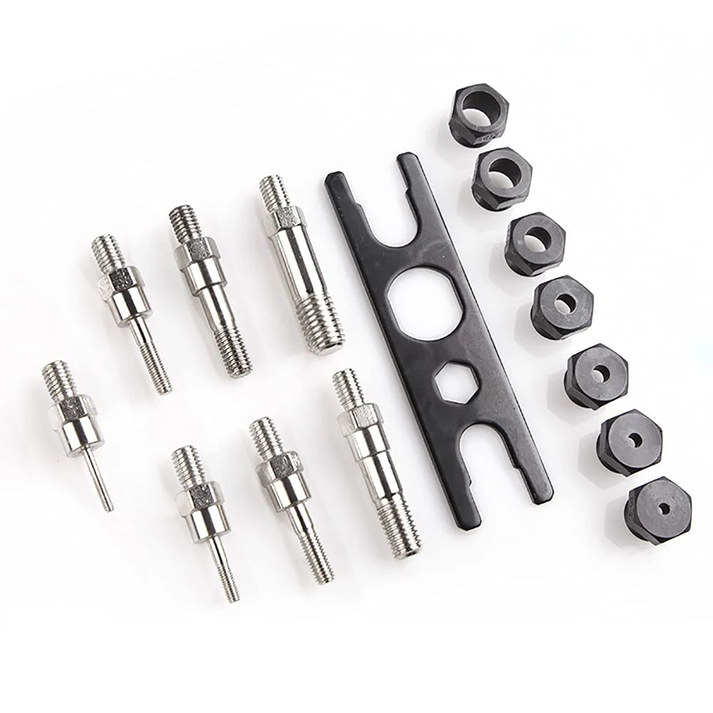 Podofo – pistolet à écrou à rivets manuel professionnel, Kit d'outils robustes avec 110 écrous à rivets, mandrins métriques de 7 tailles de M3 à M12