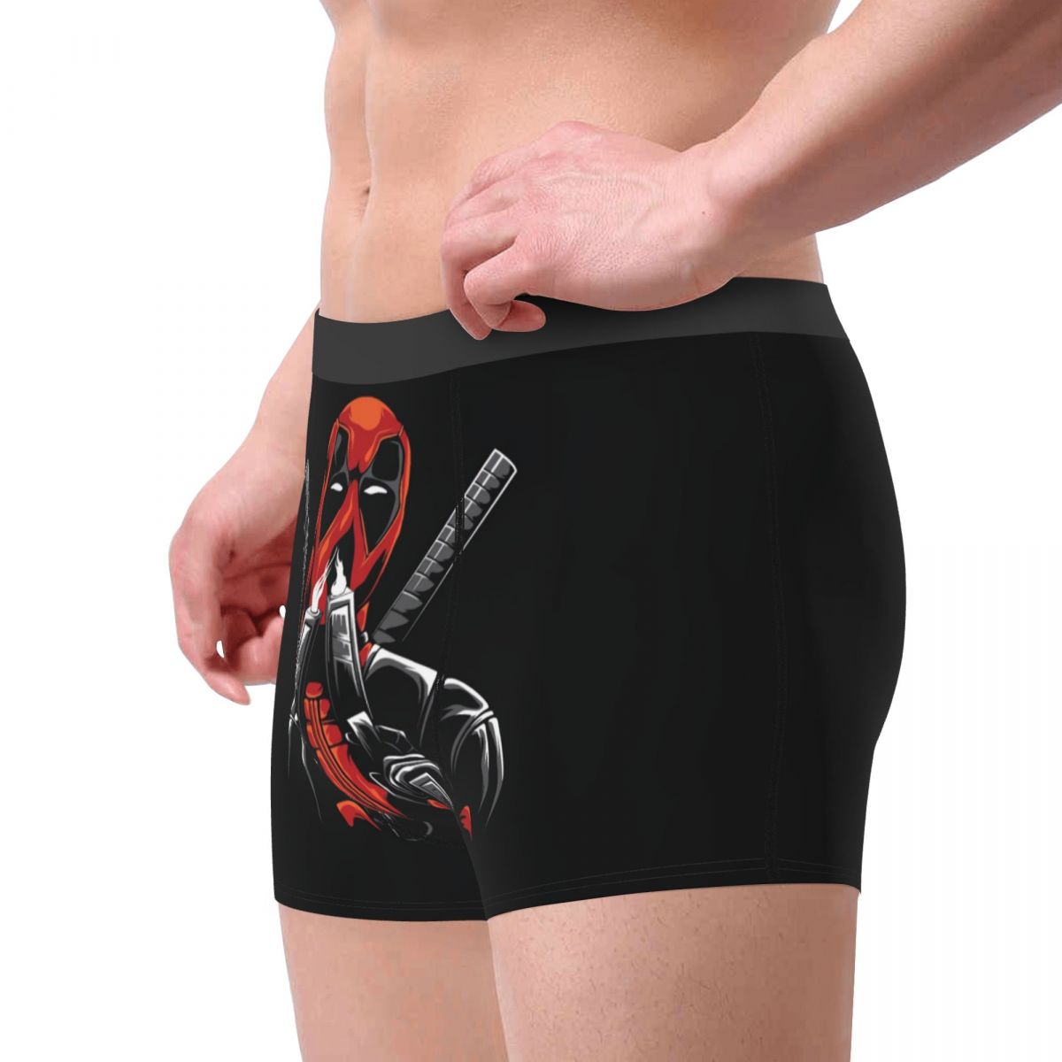 Calzoncillos Boxer de superhéroe de dibujos animados Deadpool personalizados para hombres, ropa interior con estampado 3D de Anime, bragas, calzoncillos transpirables