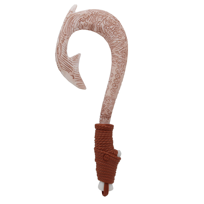Anzuelo de dibujos animados de Anime Moana, accesorio de Cosplay, arma Maui con luz, accesorios de juego de rol para niños, juguete de fiesta de cumpleaños para niños