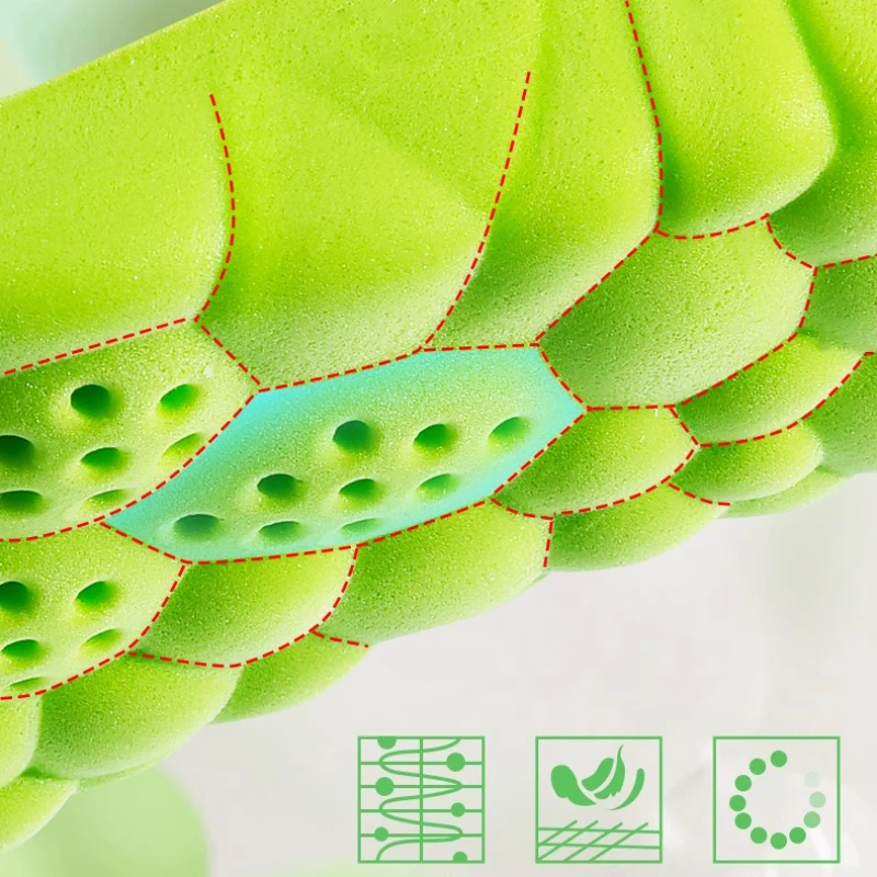 1Pair Height Increase Insoles Breathable Anti-Odor Insole Shock Absorbing Shoe Sole Soft Comfortable Sports Insole  Air Insole