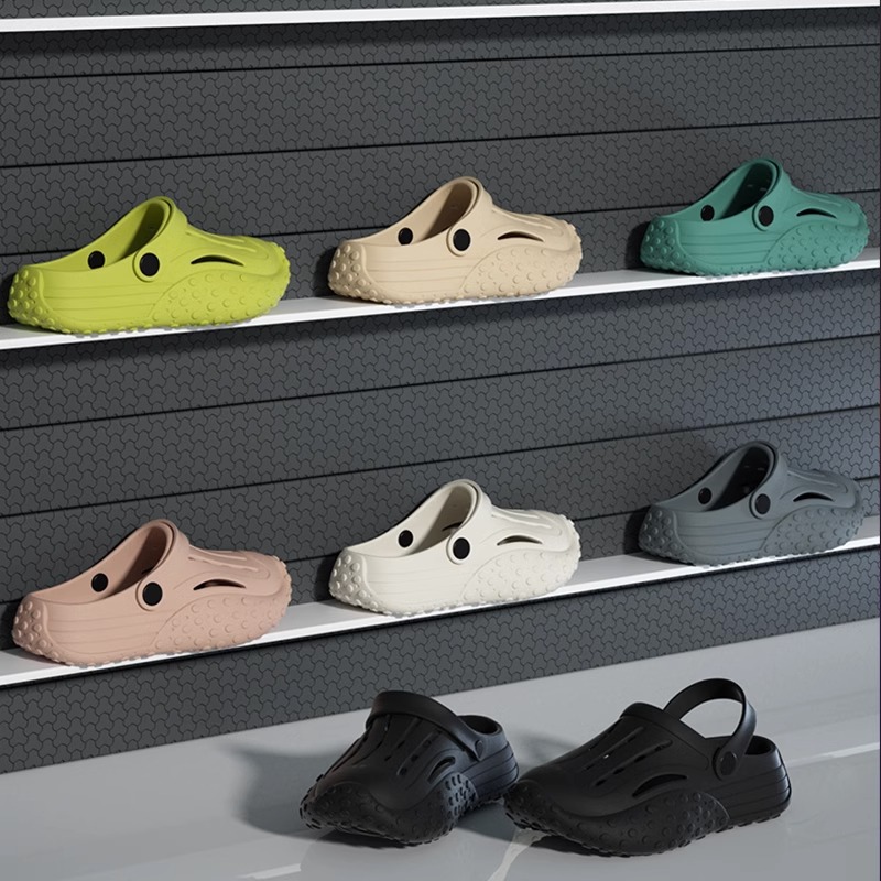 Evshine Super Dicke Sohle Herren Sandalen Outdoor Löcher Strandsandalen EVA Cloud Hausschuhe Rutschfeste Schuhe Unisex Strand Slides Sandalen