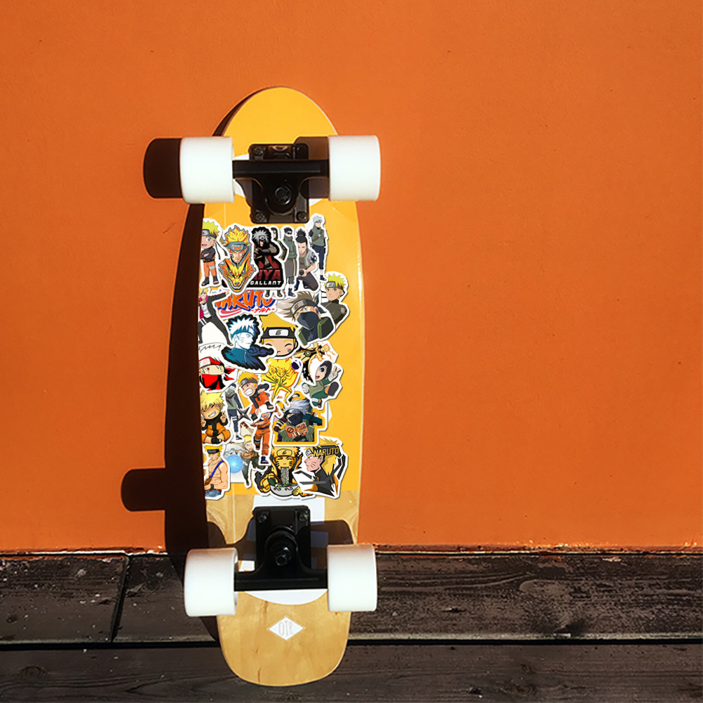 50 pçs naruto adesivos anime dos desenhos animados uzumaki naruto telefone guitarra skate portátil decoração graffiti adesivo criança decalque presente brinquedo