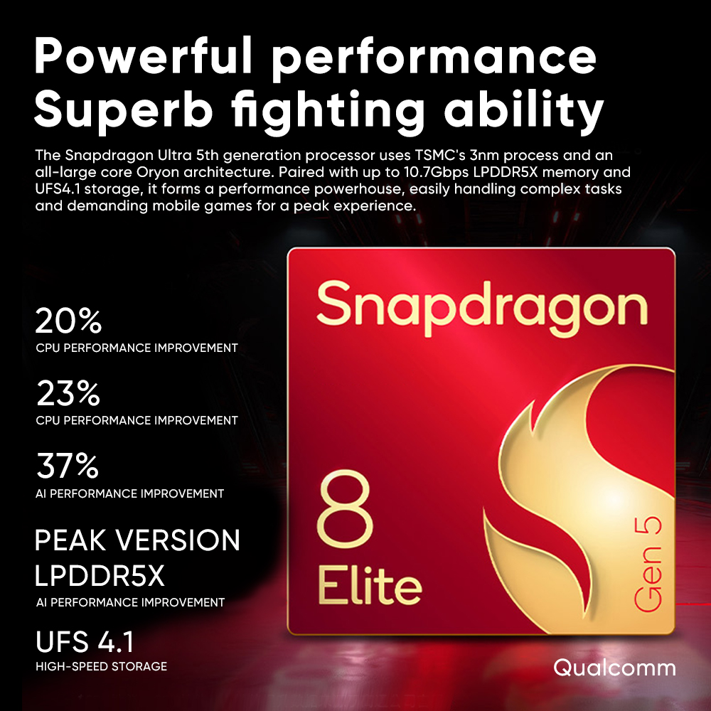 Nubia Z80 Ultra 5g Smartphone versión Global Snapdragon 8 Elite Gen 5 6,85 ''144Hz pantalla Oled 7200Mah 90W carga rápida 64Mp