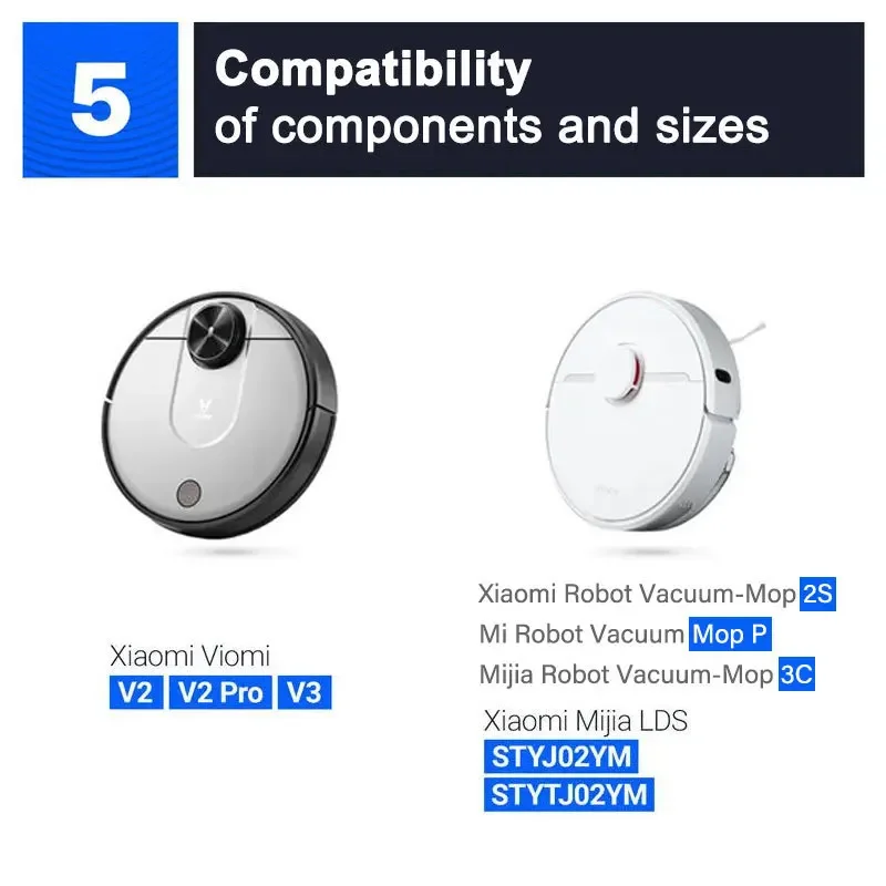 Compatible For Xiaomi Robot Vacuum S10 S12 B106GL / Mop 2S XMSTJQR2S Replacement Main Side Brush Filter Cloth Parts Accessories