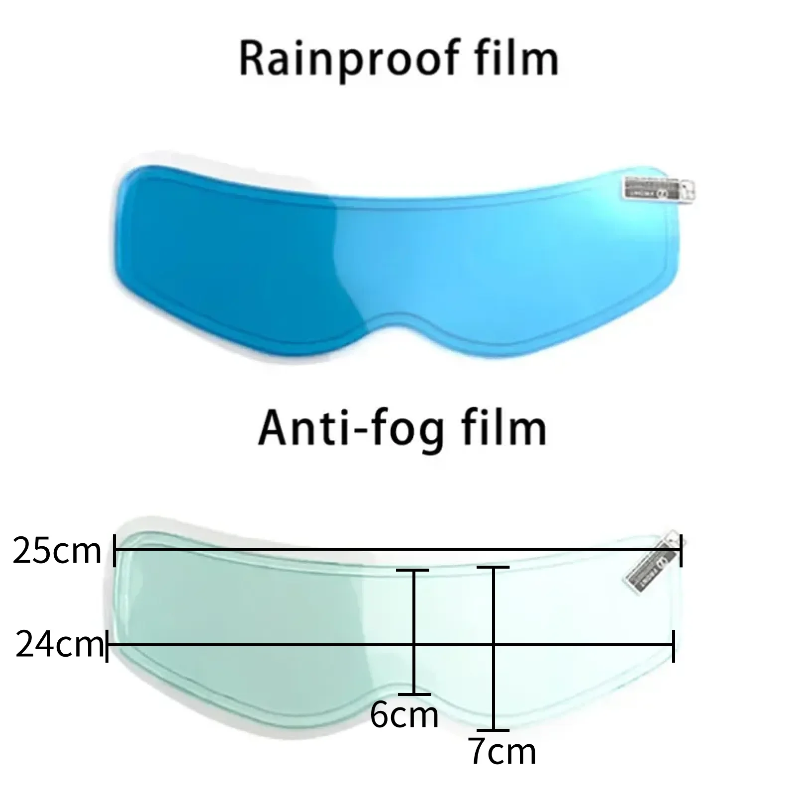 Espejo para casco de motocicleta, película impermeable, pegatina antiniebla, pegatina Universal de alta definición, accesorios para motocicleta