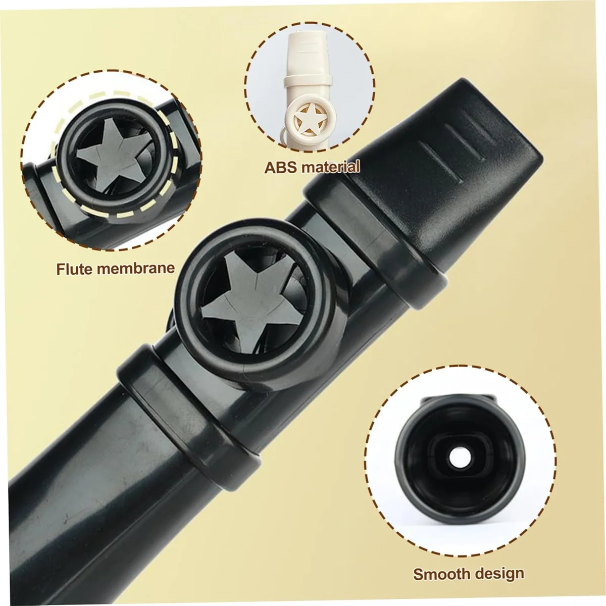 Eenvoudig en gemakkelijk te leren Kazoo: plastic behuizing, Dudu-mondstuk, vergelijkbaar met fluit en saxofoon