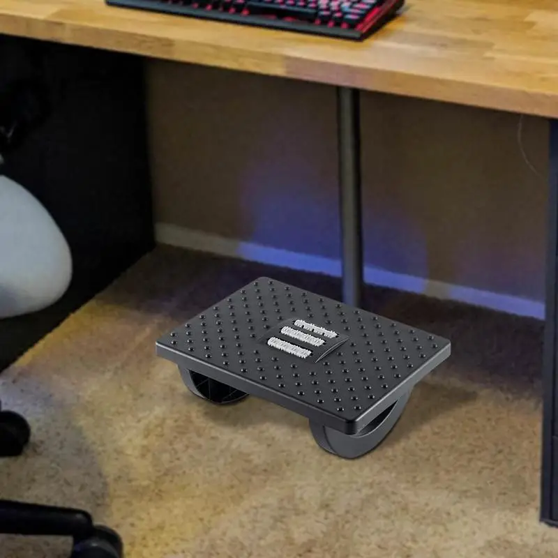 Under Desk Footrest Ergonomic Foot Massager Footrest With Non-slip Foot Pad And Massage Rollers For Under Desk At Work Study