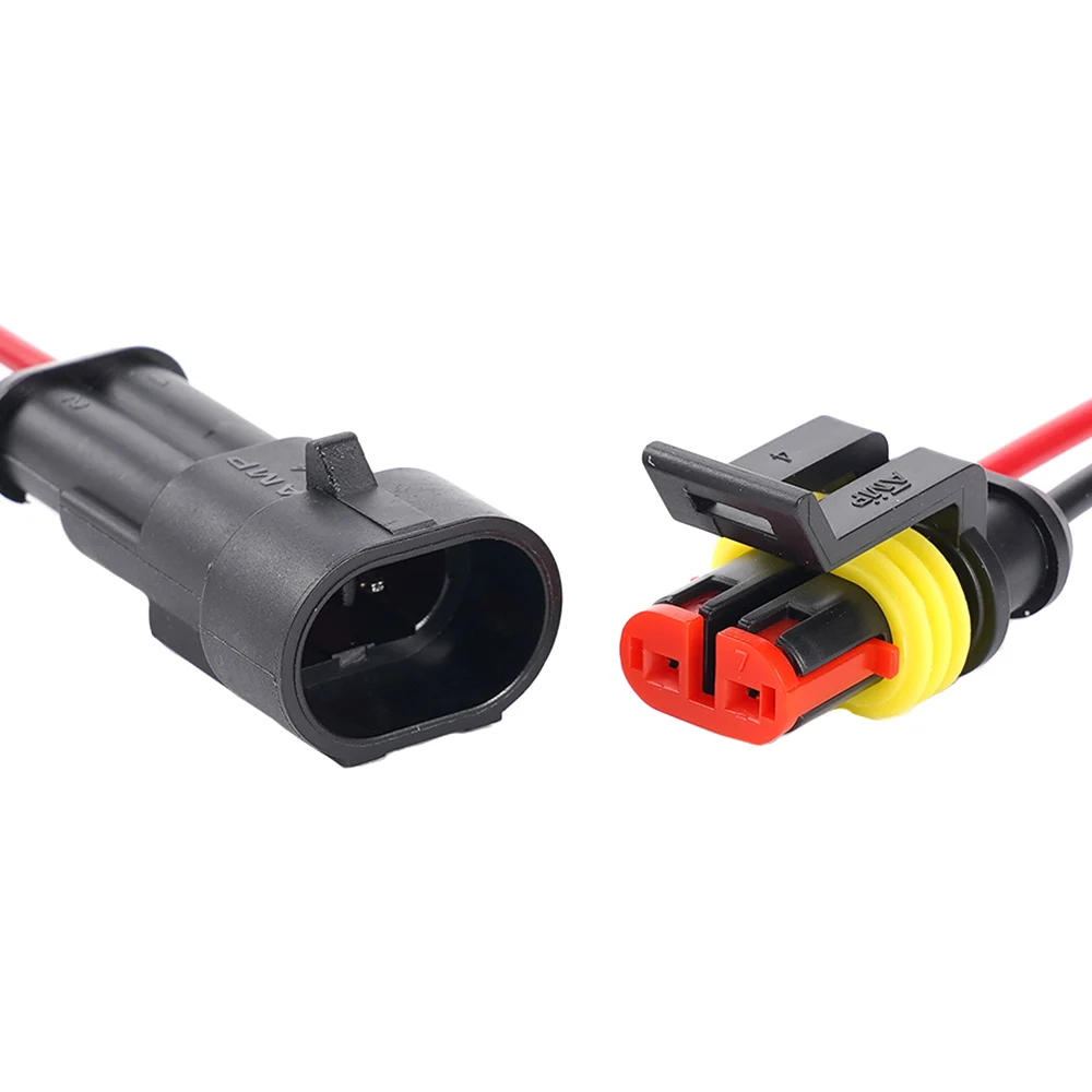 10 uds/5 juegos de conectores eléctricos macho hembra automotrices impermeables enchufe de 2 pines con cable para coche motocicleta Scooter marino