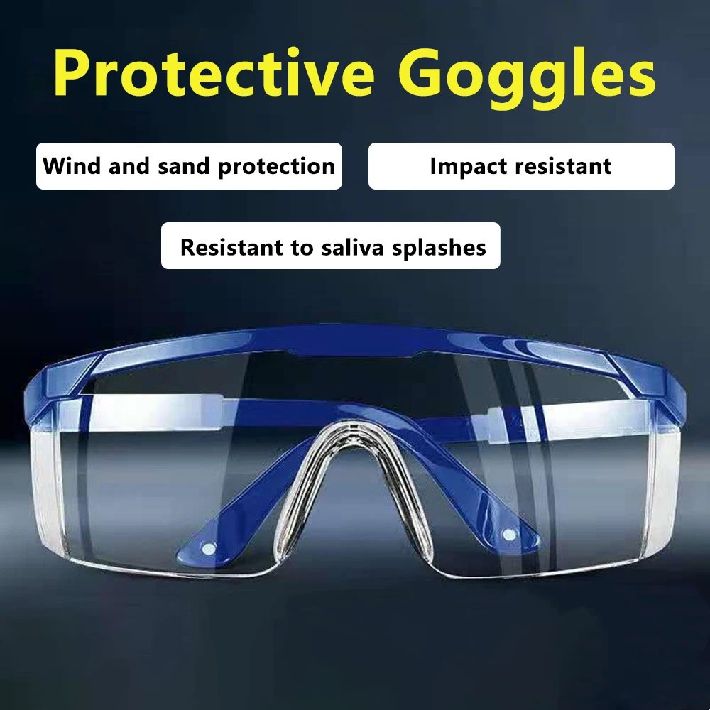 Occhiali protettivi di sicurezza Anti-Fog Anti-Fog Anti-Polvere Anti-Fog Impact Splash Occhiali Trasparenti Protezione per gli Occhi