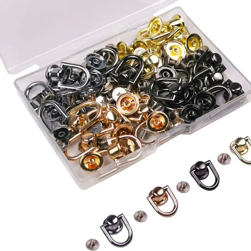 1/10pcs D-รูปแหวนกระเป๋าคลิปหัวเข็มขัด Retro โลหะคู่หัวเข็มขัดกระเป๋าถือ CHAIN จับ Connector สายคล้องกระเป๋าอุปกรณ์ฮาร์ดแวร์