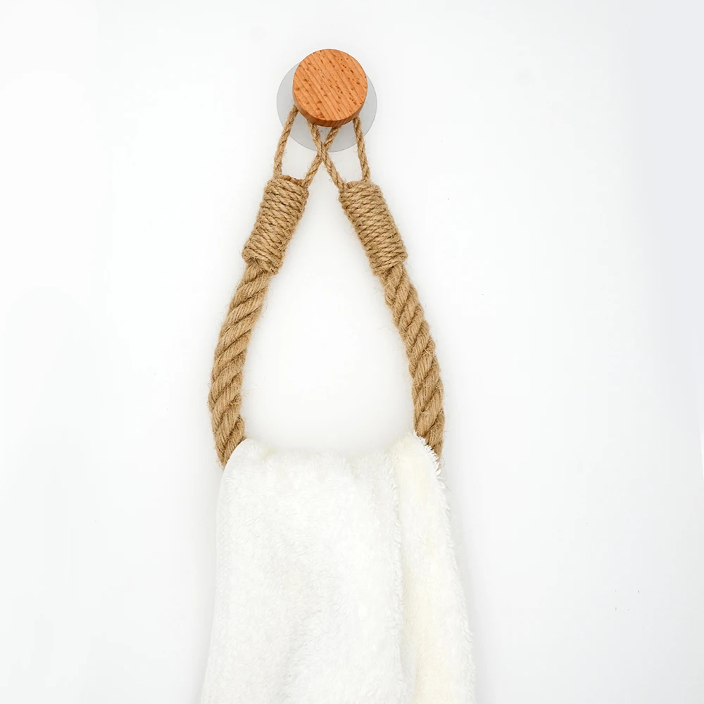 Nagelfreier Papierhandtuchhalter Rack Badezimmer Handtuchhaken Toilettenpapierhalter Handtuchhalter Beige Hanffarbe