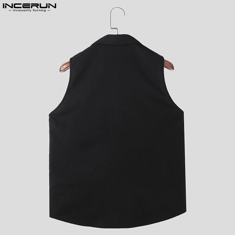 INSERUN-メンズノースリーブシャツ,メッシュパッチワーク,透明ラペル,セクシーなサマーシャツ,カジュアルなストリートウェア,ファッション,2024