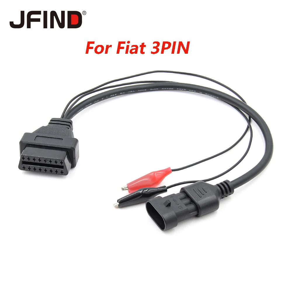 Pour Fiat pour Lancia câble OBD2 3 broches à 16 broches pour Alfa Remeo prise OBDII adaptateur de connecteur 3 broches câbles de Diagnostic d'extension de voiture