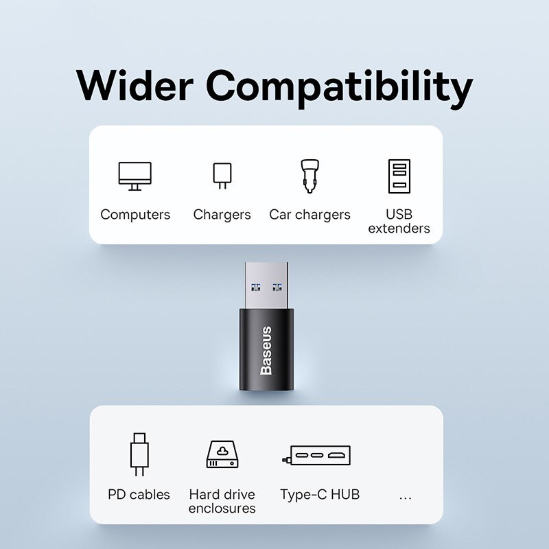 Baseus usb otgデータ転送アダプタータイプcメス-usbオスコンバーター急速充電アダプターラップトップ用macbookサムスン