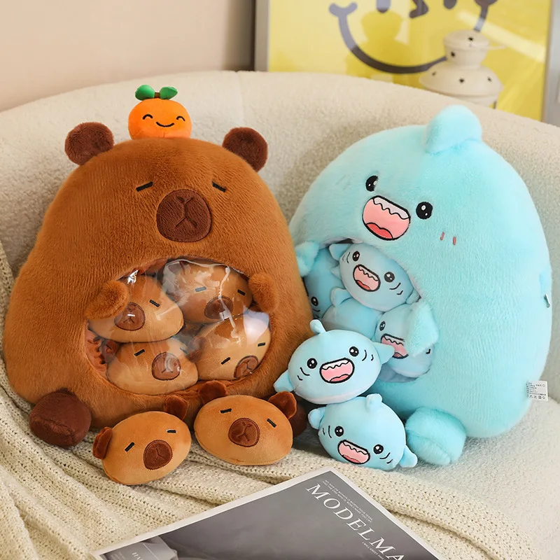 Bolsa de pudín de felpa, bolsa de dulces, Mini bolas abullonadas, plátano, aguacate, fresa, Axolotls, muñecos, pingüino, gato, conejito, aperitivos, almohada de felpa
