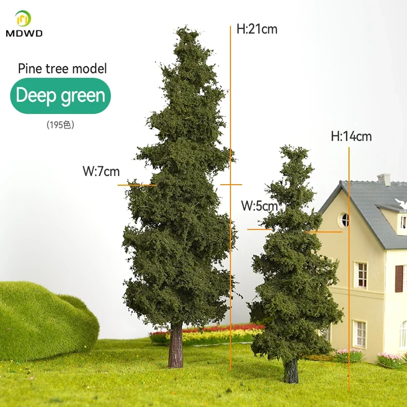 14/21 cm Modell Zug Layout Draht Baum Modell Simulation Baum Militär Sand Tisch Material Handgemachte Diy Landschaft Modell baum