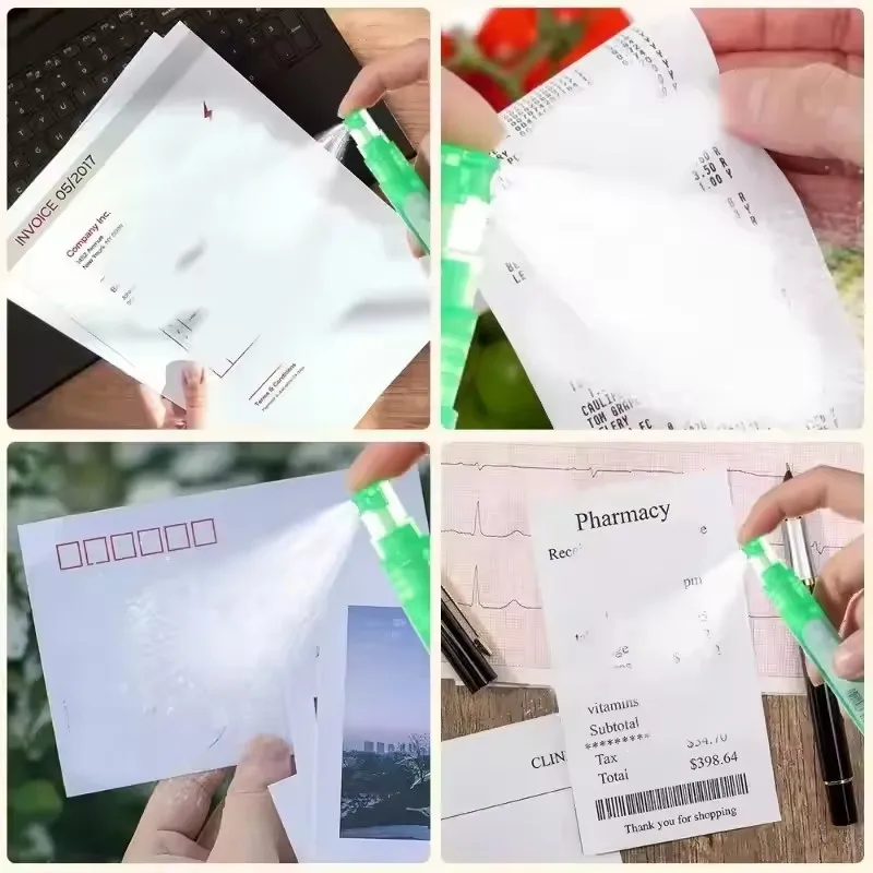 ความคุ้มครองข้อมูลของเหลวแก้ไข 10 มล. ซีลความเป็นส่วนตัวของเหลว ฝาครอบความเป็นส่วนตัว ความปลอดภัย สเปรย์ความเป็นส่วนตัว กระดาษไวต่อความร้อน