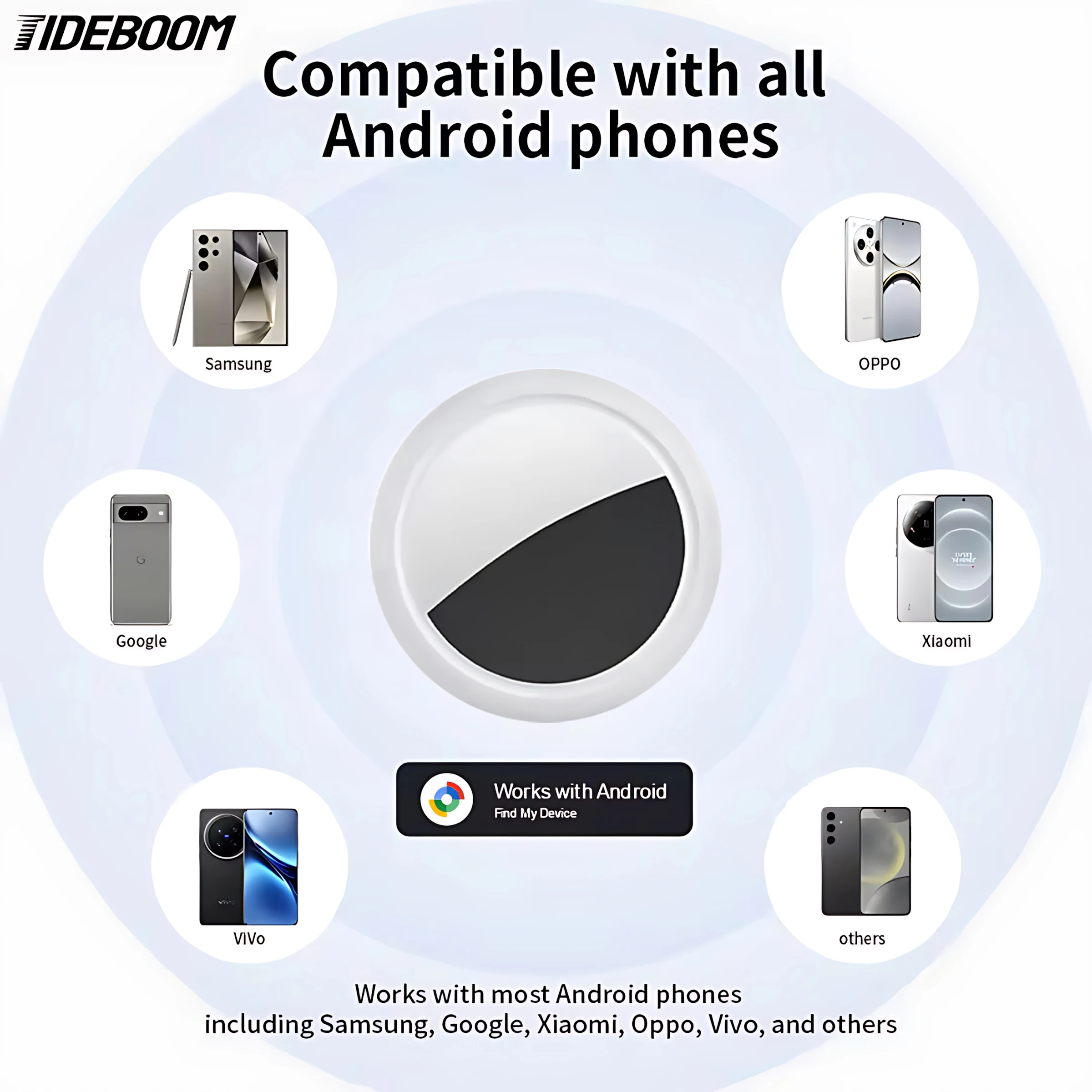 Rastreador inteligente Mini GPS antipérdida, localización de sonido, alarma de recordatorio msg para llaves, billeteras, niños, mascotas, seguimiento de aplicaciones en iOS y Android 2026