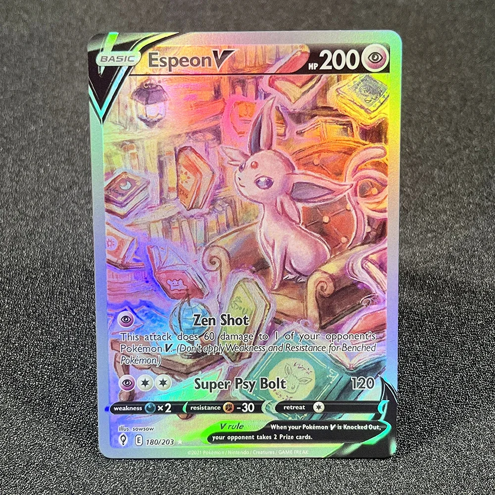 Pokémon Single Cards Sword&Shield Evolving Skies Glaceon Rayquaza Umbreon Sylveon Customized Foil Card Collection PTCG PROXY