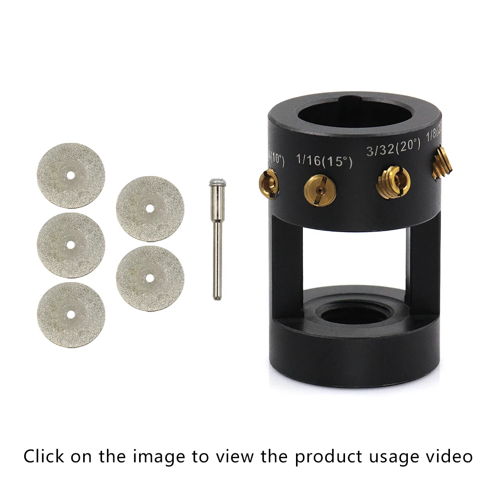 Amoladora de electrodos de tungsteno, herramientas de soldadura TIG, orificios horizontales multiángulo y compensados con ranuras de corte, herramientas de molienda de electrodos