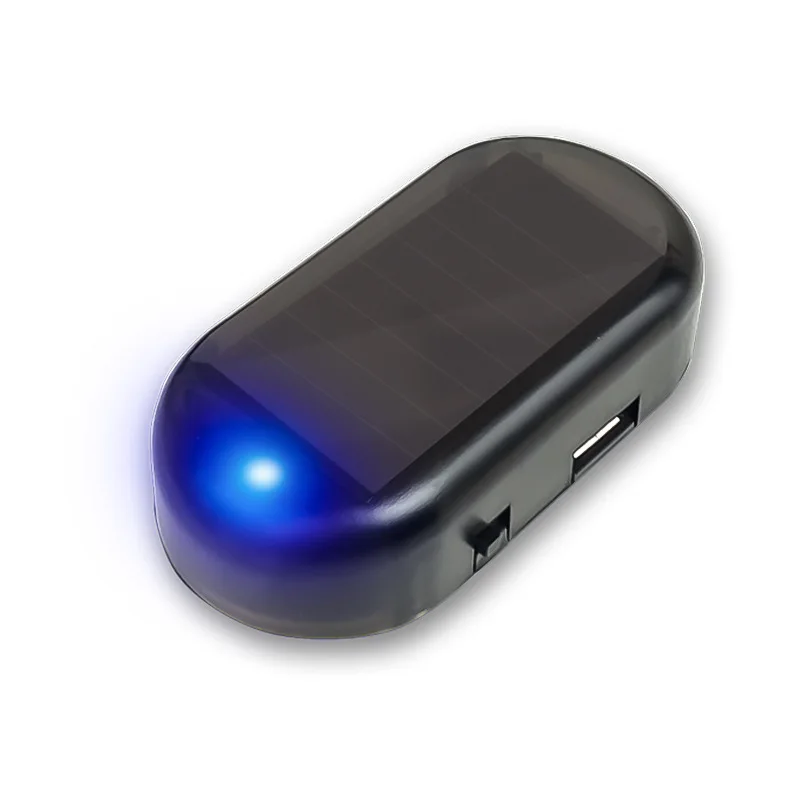 1 ชิ้นรถไฟรักษาความปลอดภัยปลอมพลังงานแสงอาทิตย์จําลอง Dummy Alarm คําเตือนไร้สายป้องกันการโจรกรรมข้อควรระวังโคมไฟ LED กระพริบเลียนแบบ