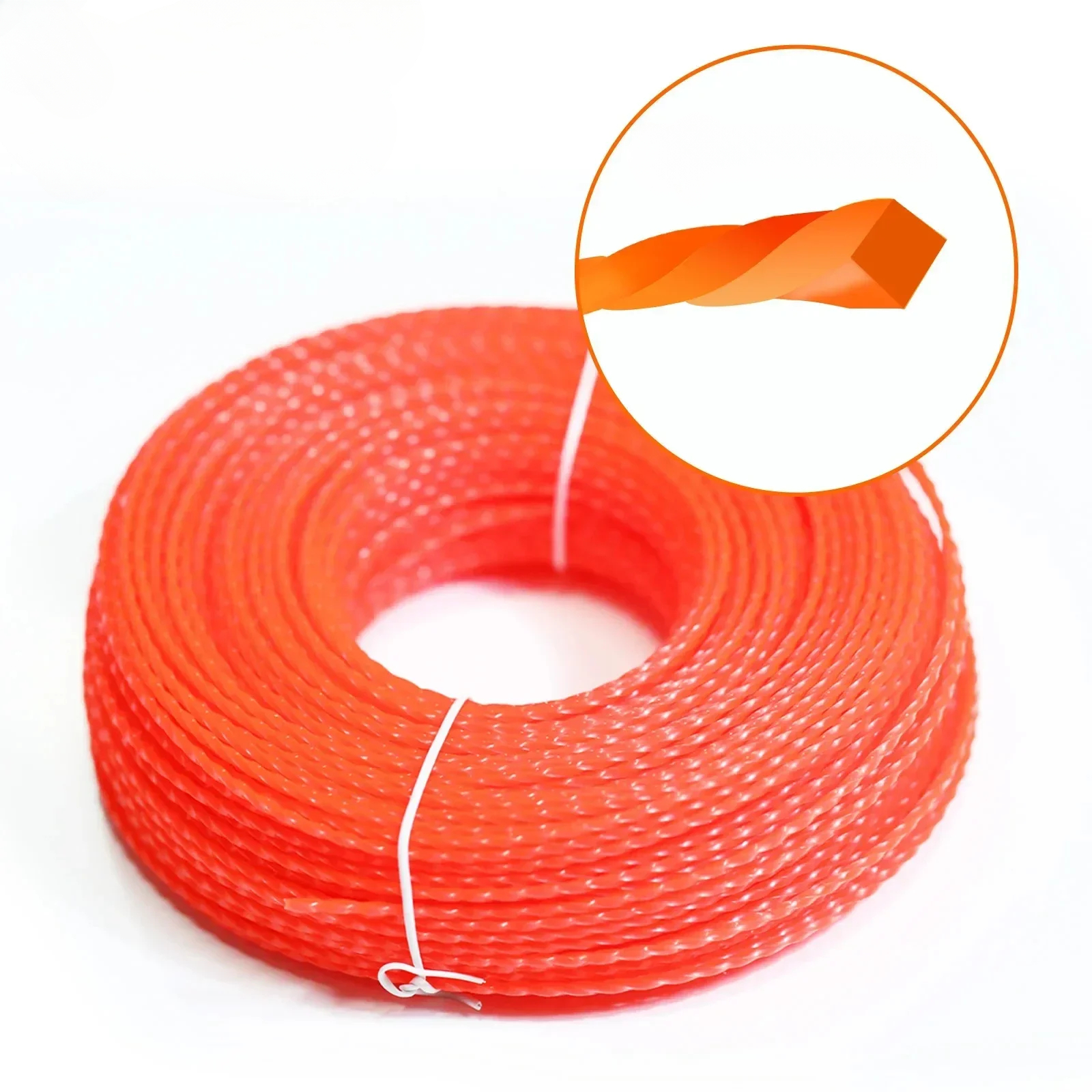 COSY Garden Tools 25m/15m*2.4mm/2.7mm/3mm/3.5mm/4mm Grass Trimmer Line Nylon Spiral Brush Cutter Rope  Lawn Mower Head Accessory