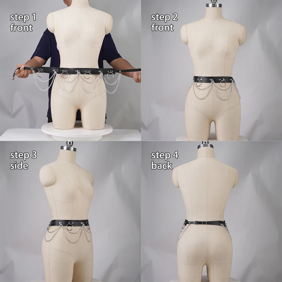 ผู้หญิงเซ็กซี่ garter เข็มขัดหนังสายรัดเอวขาสายรัดเครื่องประดับโกธิค Body Chain Punk หนัง Gothic เข็มขัดเอวเสื้อผ้า Acce