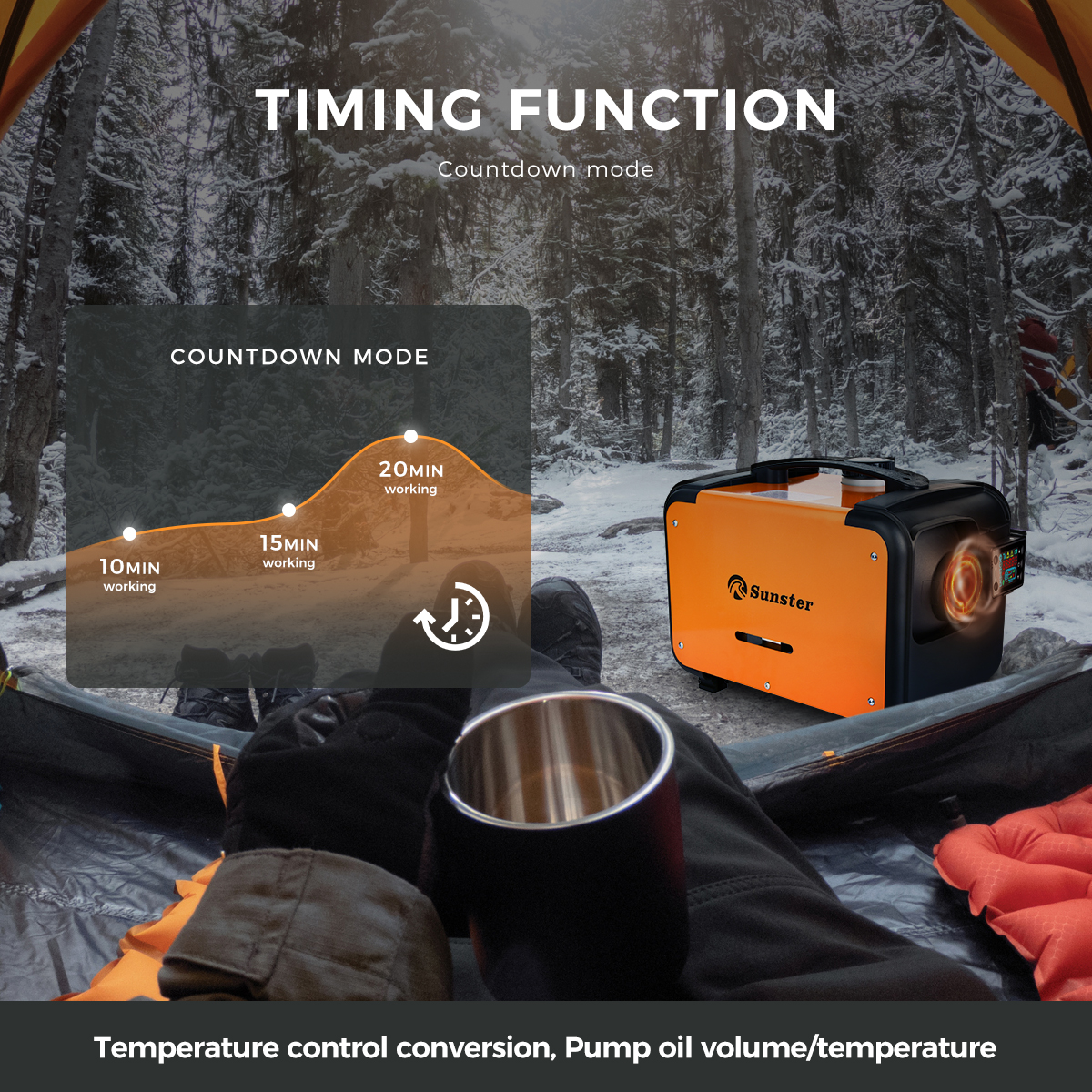 Chauffage à Air Diesel 8kw 12V /24V, pour camping-car, chauffage de stationnement avec télécommande, moniteur LCD, diffusion vocale pour camping-car