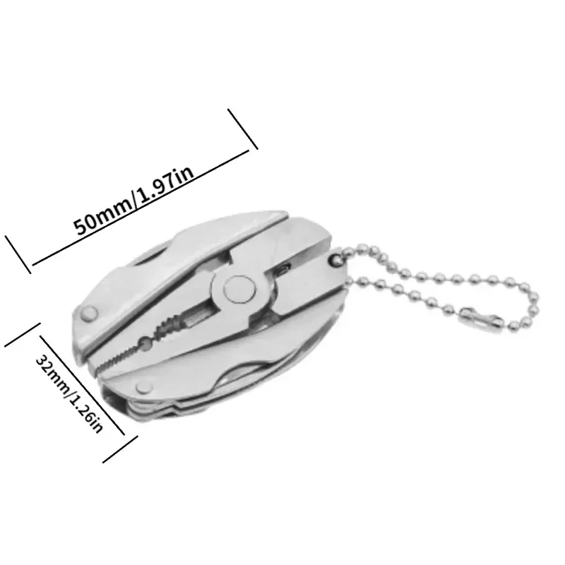 Cacciavite portachiavi con coltello multiuso portatile in acciaio inossidabile - Perfetto per l'uso all'aperto!