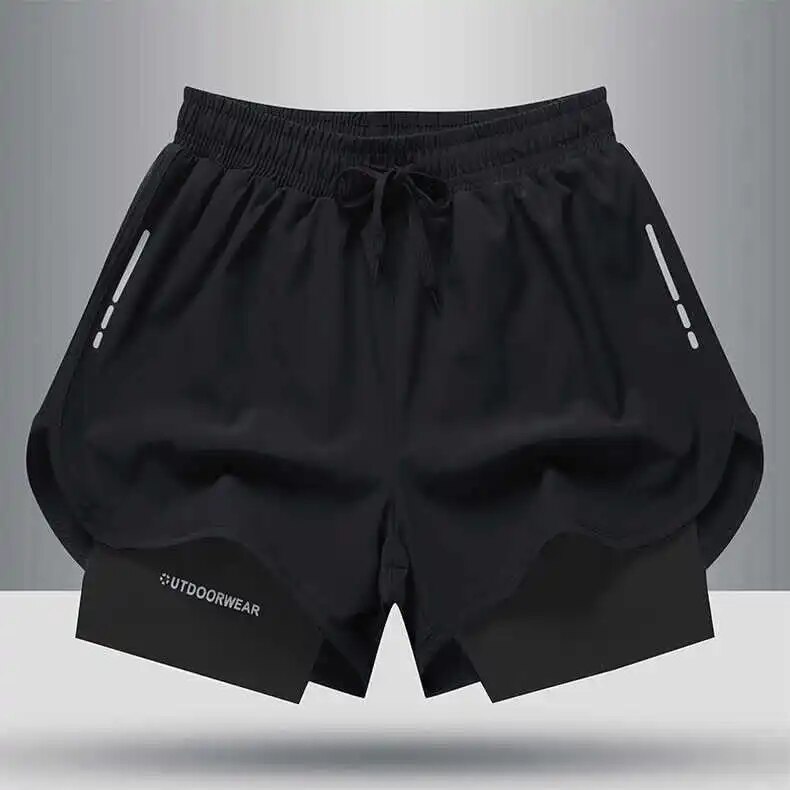 5/1 Aloëbroek voor heren, atletische shorts, tweelaagse zwembroek: stijlvol, sneldrogend en comfortabel geschikt voor strand, zwembad en hete lente!