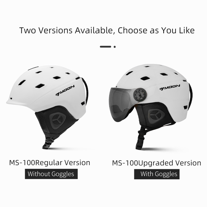 Capacete de esqui profissional MOON para adultos e jovens, universal para skate, snowboard, equipamento de neve, quente, inverno