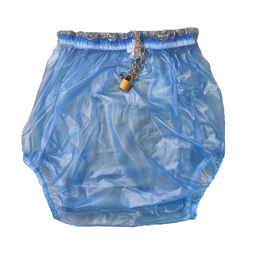 LangKee Haian ABDL Pull-On Locking Plastic Pants Farbe Blau