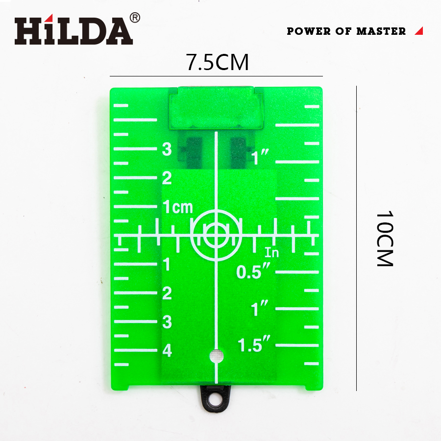 HILDA Red/Green Line Beam Distance Plate Vertical/Horizontal Laser Level Target Board Inch/cm Leveling Board Tool Parts