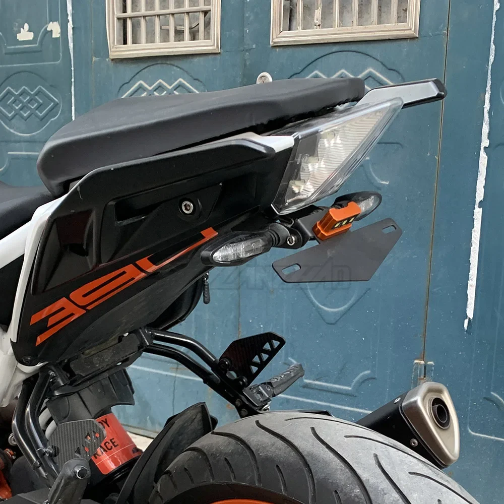 Soporte para matrícula de motocicleta, soporte de montaje de marco con luz para KTM Duke 250 390 2017 2018 2019 2020 2021 2022 2023