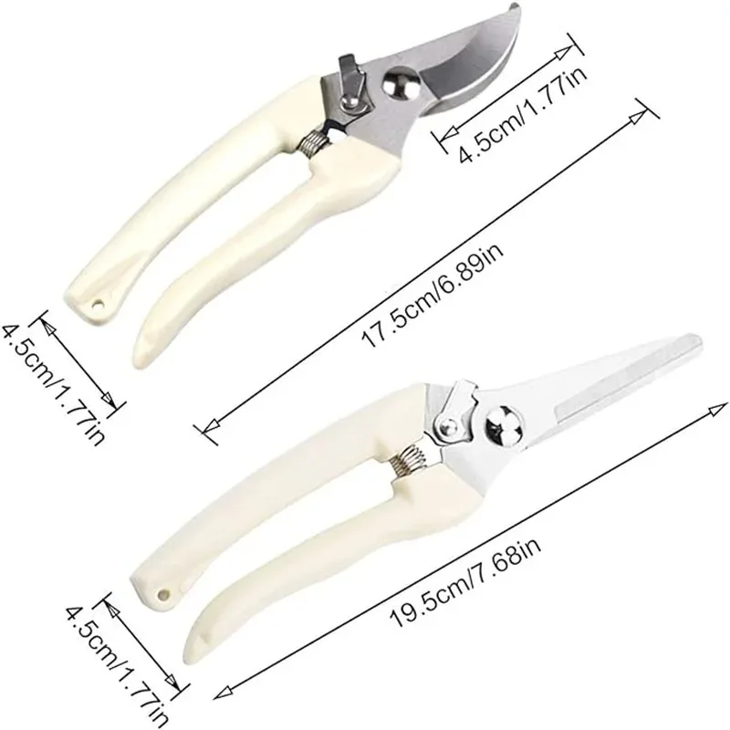 1PC Stainless Steel Pruning Scissors Cutting Multifunctional Flower Tree Branch Bypass Garden Pruner Hand Shear Clipper Tool