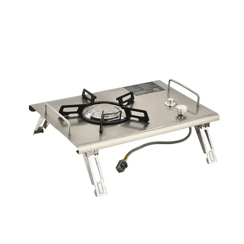 TARKA Bruciatore da campeggio IGT Stufa a gas Forte bruciatore da viaggio portatile Forno per fuoco Famiglia BBQ Picnic Cucina Pentole Forniture