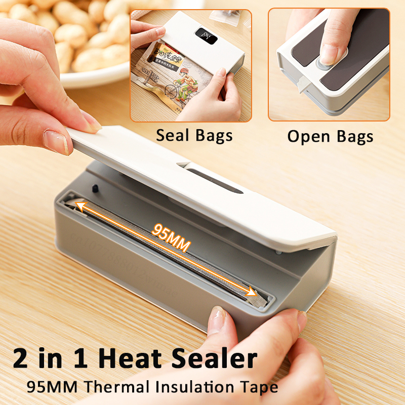 Plastic Zak Sealer Mini Warmte Zak Sluitmachine Oplaadbare Handheld Voedsel Verpakking Heat Sealer Thermische Zakken Sluitmachine