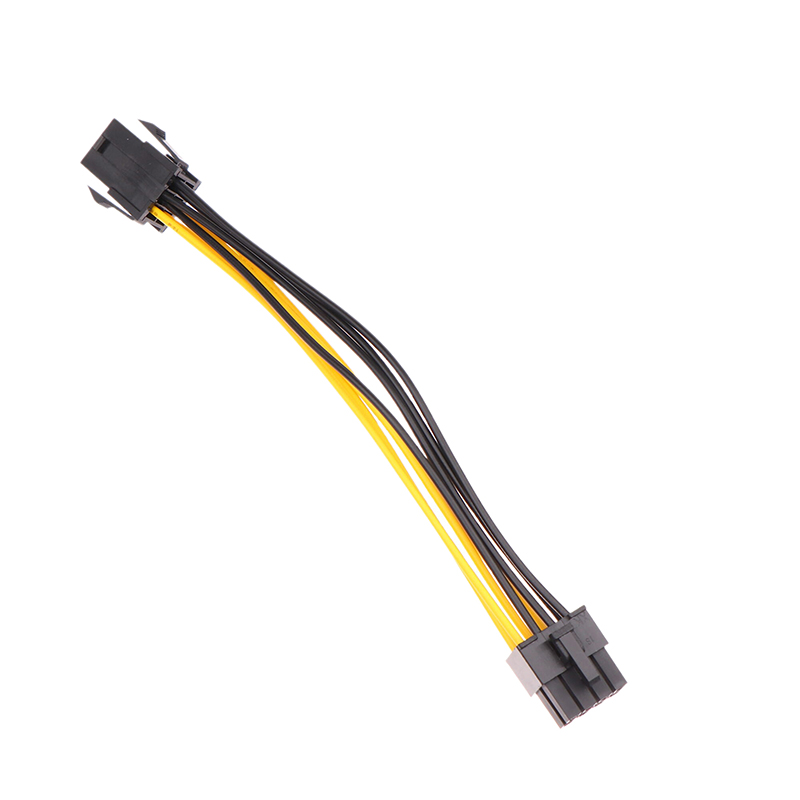 Adaptador alimentado Adaptador de 6 pines a 8 pines, convertidor PCI-e macho de 6 pines a hembra de 8 pines para tarjeta de vídeo GPU de 8 pines