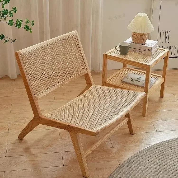 Chair Solid Wood, Rattan, Recliner, Leisure, Home, Homestay, Single, Lazy, Sofa Balcony, Living Room Sofa Luxury