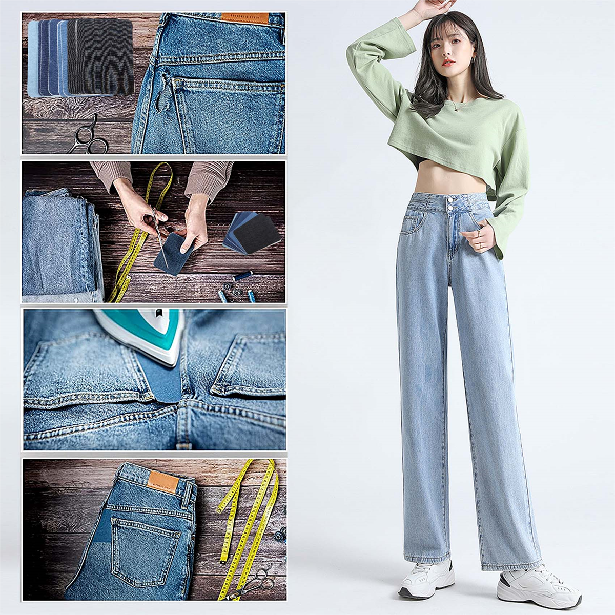 Newest 10Pcs Thermal Sticky Iron On Mending Patches Jeans Bag Hat Repair Decor Design