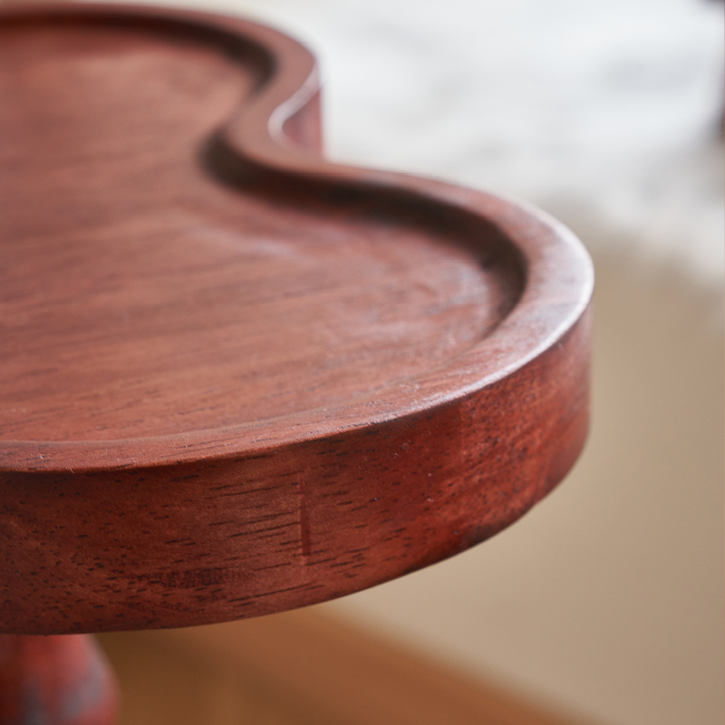 Mesa auxiliar de esquina de madera maciza, mesa multifuncional de lujo para sofá/mesita de noche con estante de almacenamiento, portavelas, sala de estar moderna